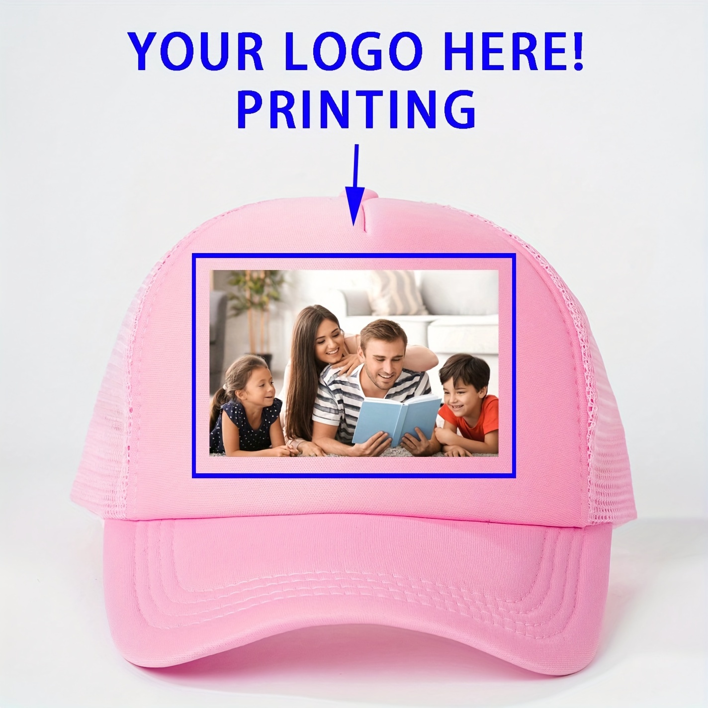 TEMU Custom Printed Character Baseball Cap Unisex Trucker Hat Breathable Adjustable Golf Summer Fashion Curved Brim Men's Y2k Couple