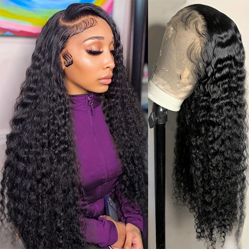 Natural Water Wave Lace Front Wig Hd Loose Deep Wave Lace - Temu