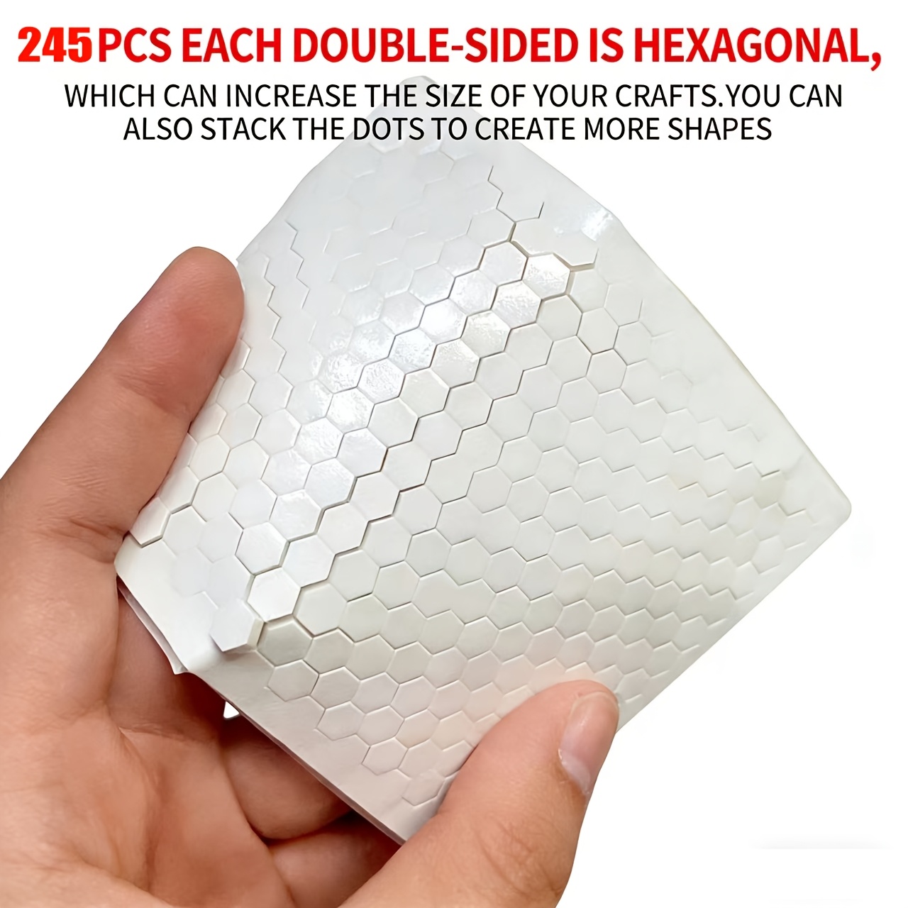 TEMU 245 pièces de ruban adhésif en mousse , ruban adhésif hexagonal en mousse, ruban super , autocollants en mousse 3D, adapté pour l'artisanat