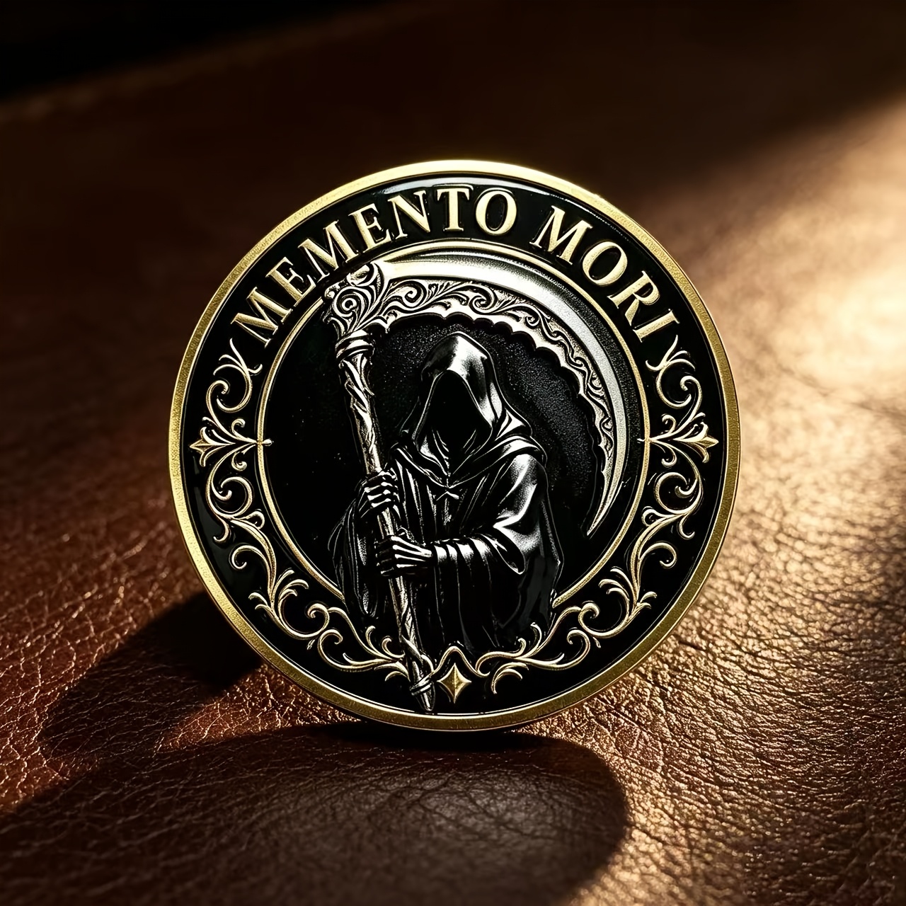 TEMU Replica Coin 3d Reaper Multi- Collectible Coin, Vintage Commemorative Coin, Halloween Gift, Suitable As A Birthday Gift For , , , Collectible