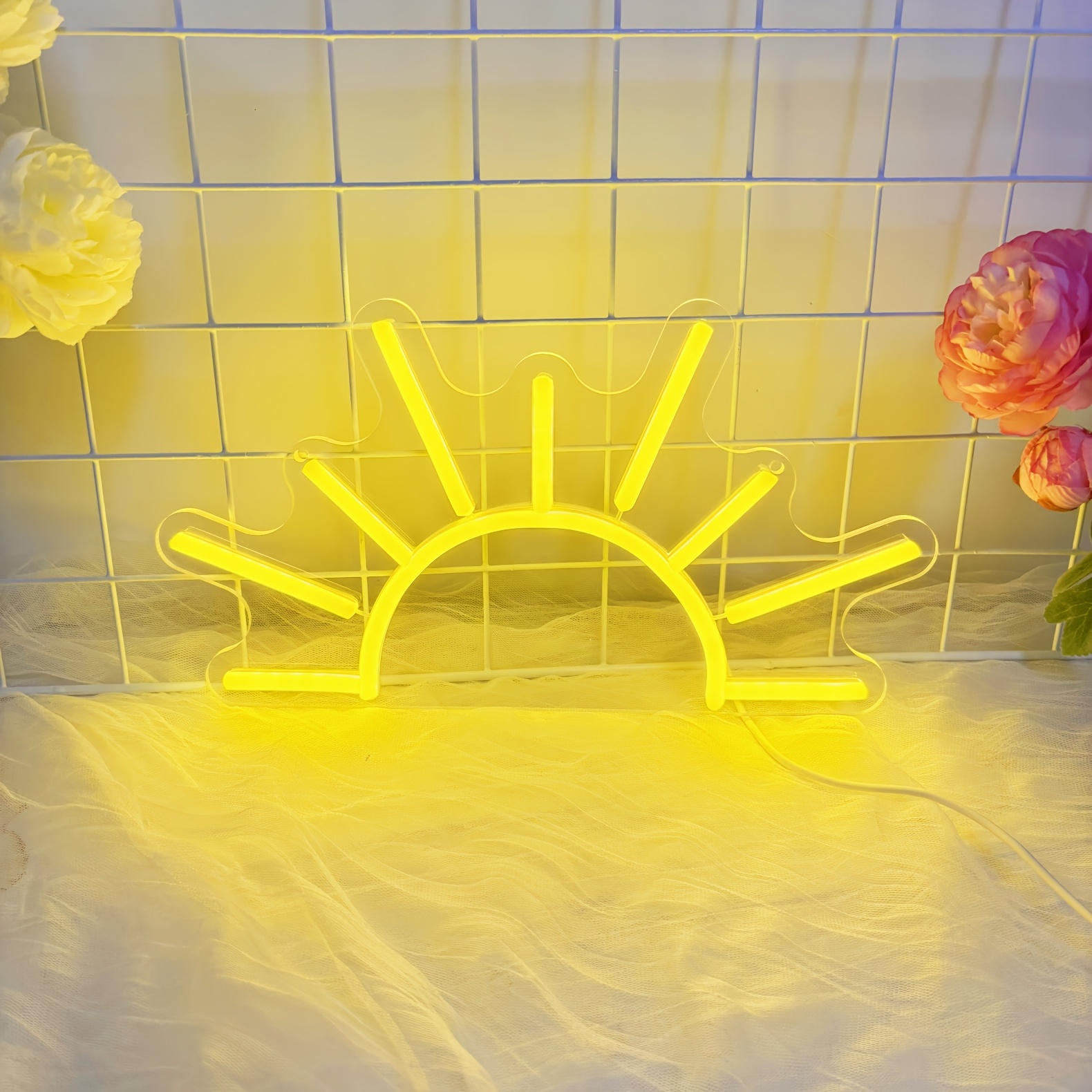 Image of Neon Wall Art Of A Sunrise, Dimmable Sunset Night Light, Led Acrylic Lamp For Bedroom Decor, Perfect Gifts For Birthdays, Christmas, Weddings, And Bars With An Aesthetic Touch