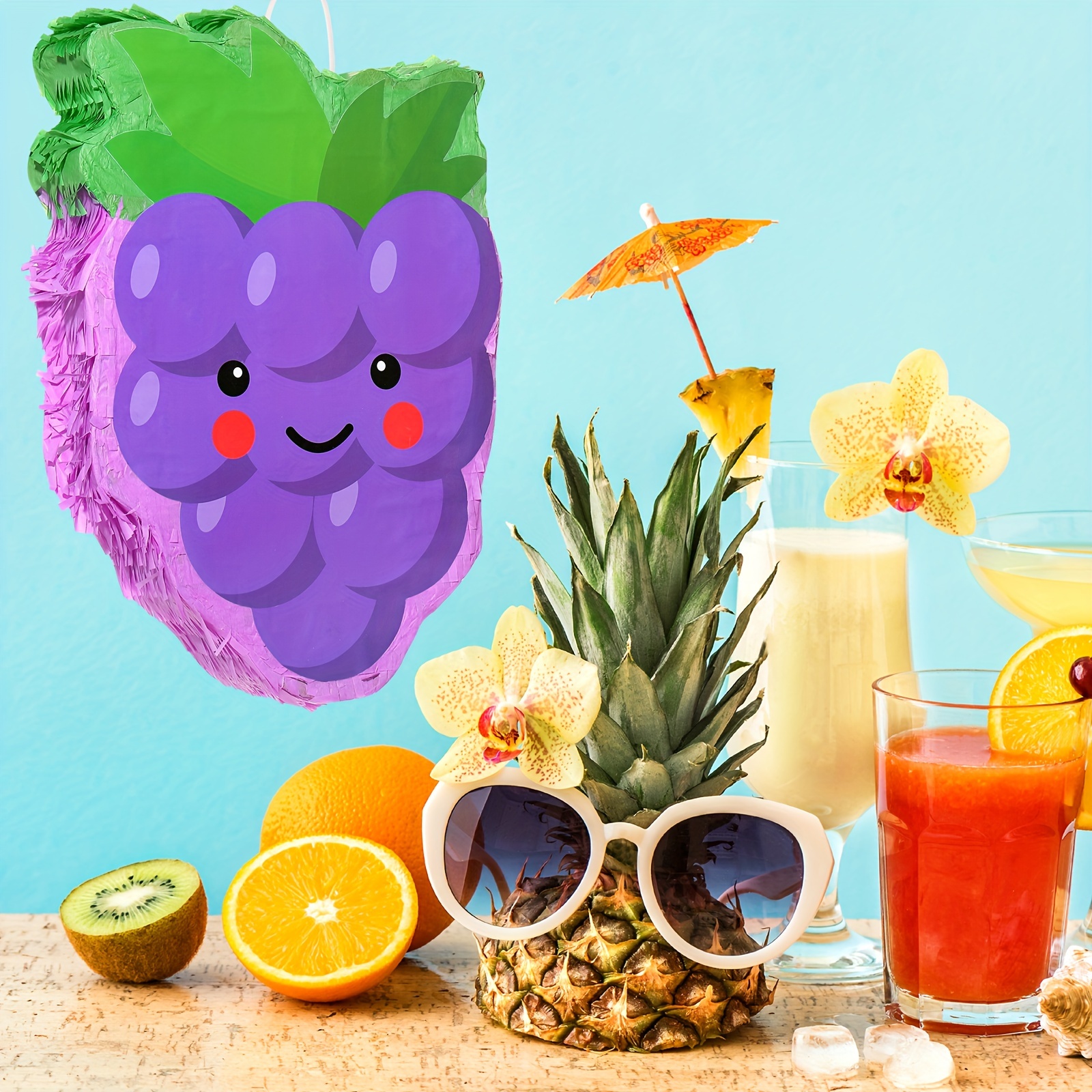 fruit pinata summer theme stick blindfold confetti - Temu New Zealand