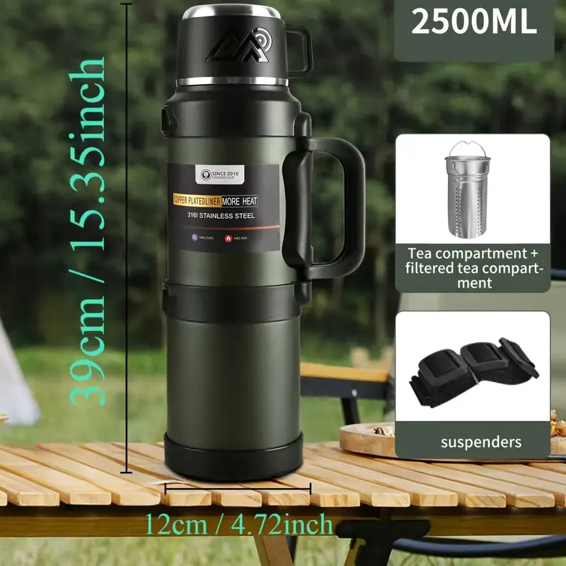 large capacity 304 stainless steel insulated water bottle for outdoor activities   hiking camping and traveling Product details 8