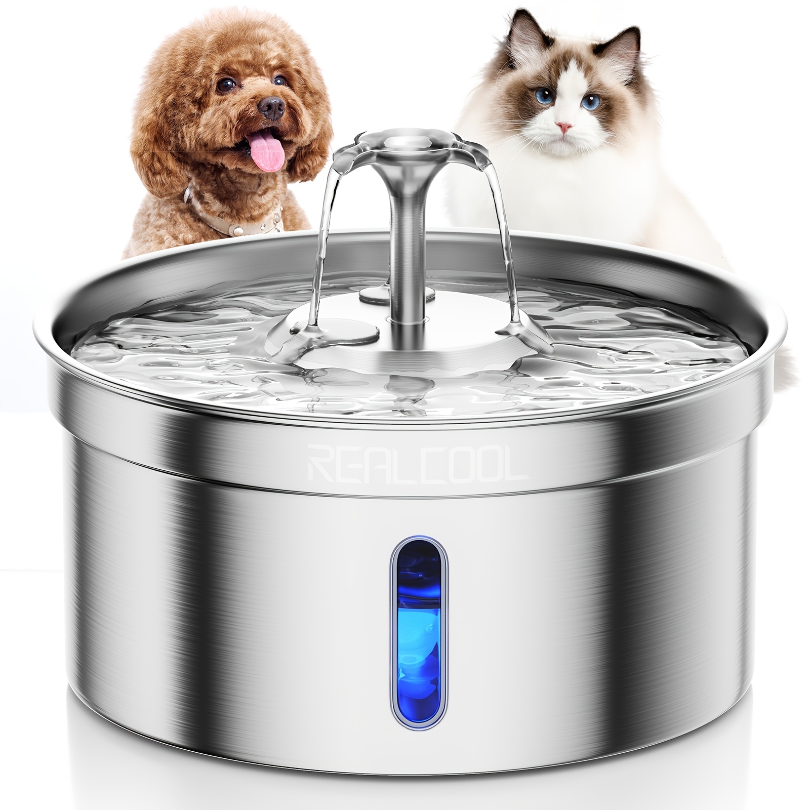 

Cat Water Fountain Stainless Steel 4l/132oz, Large Capacity Pet Water Fountain For Cats Inside, Automatic Dog Water Dispenser With , Suitable For Households