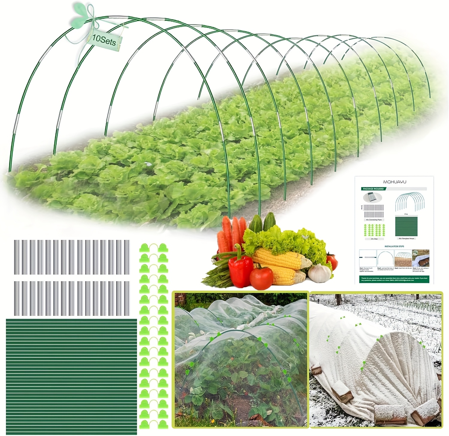 Garden Hoops for Raised Beds and Plant Support Solutions