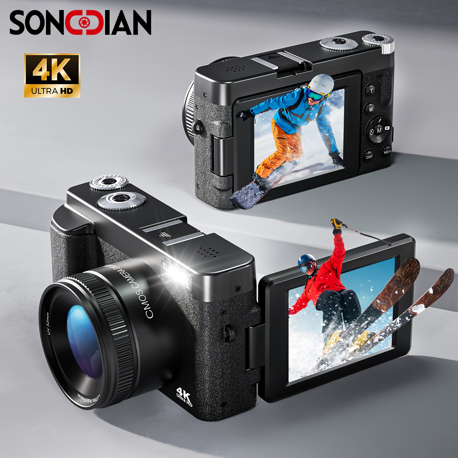プラスチック】 ? 5K 48MPデジタルカメラ、写真撮影、旅行、Vlogging 