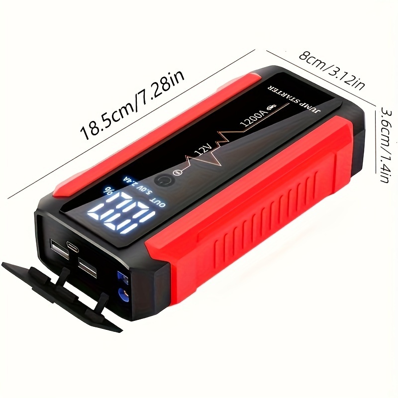 2000A/1200A Car Jump Starter Portable Battery Booster Charger Car Emergency  Booster Start Power Bank Flashlight Starting Device - AliExpress