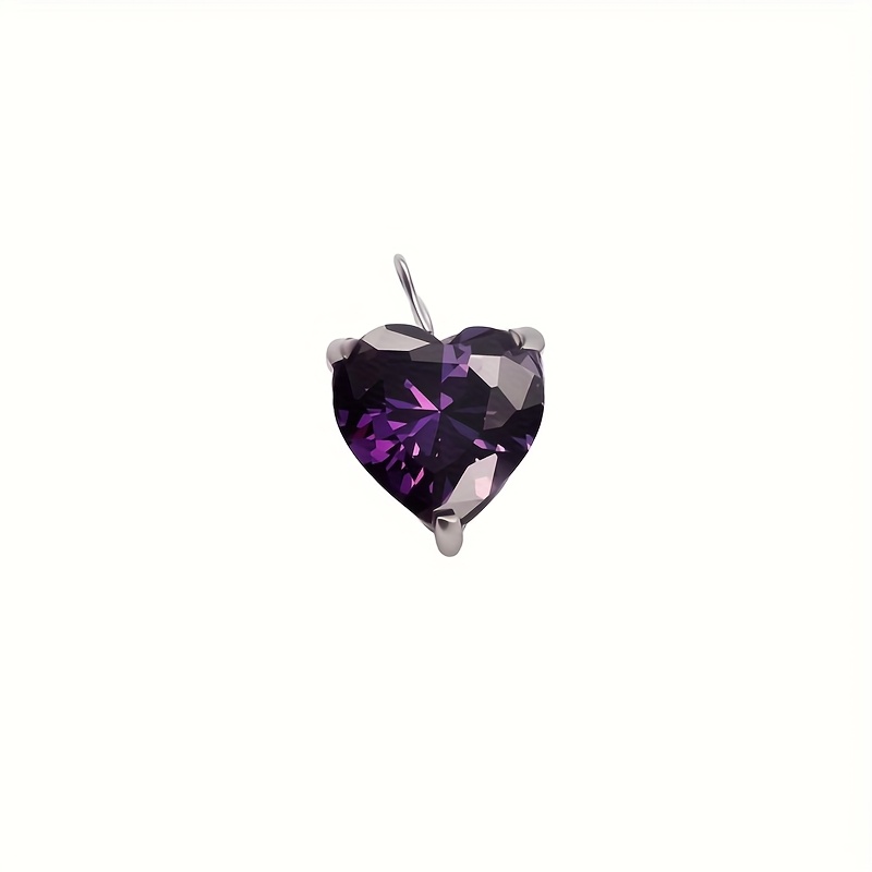 Star and Heart-Shaped Colorful Zirconia Pendant