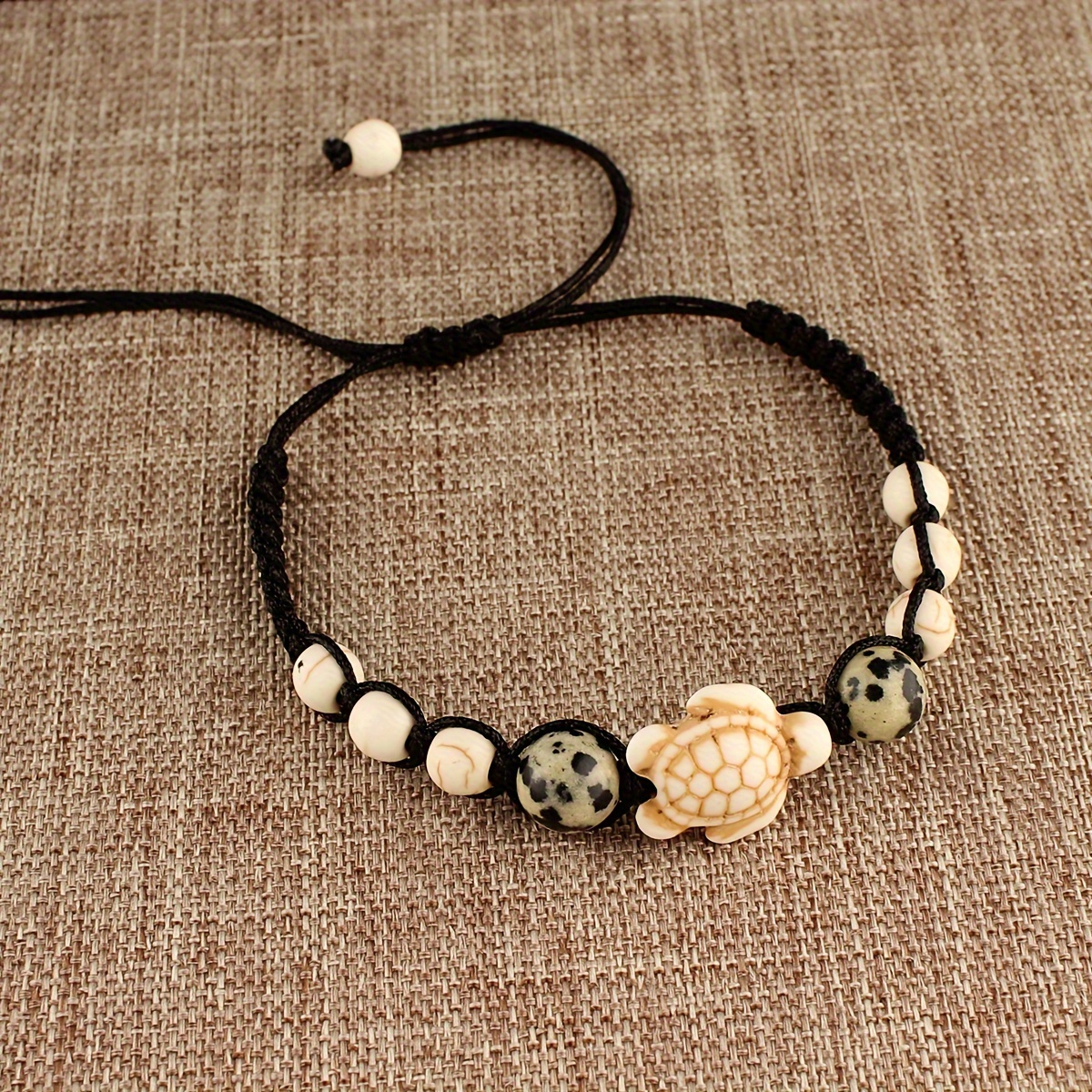 1pc Turtle Malachite Premium Hand-beaded Woven Suitable For Daily Wear