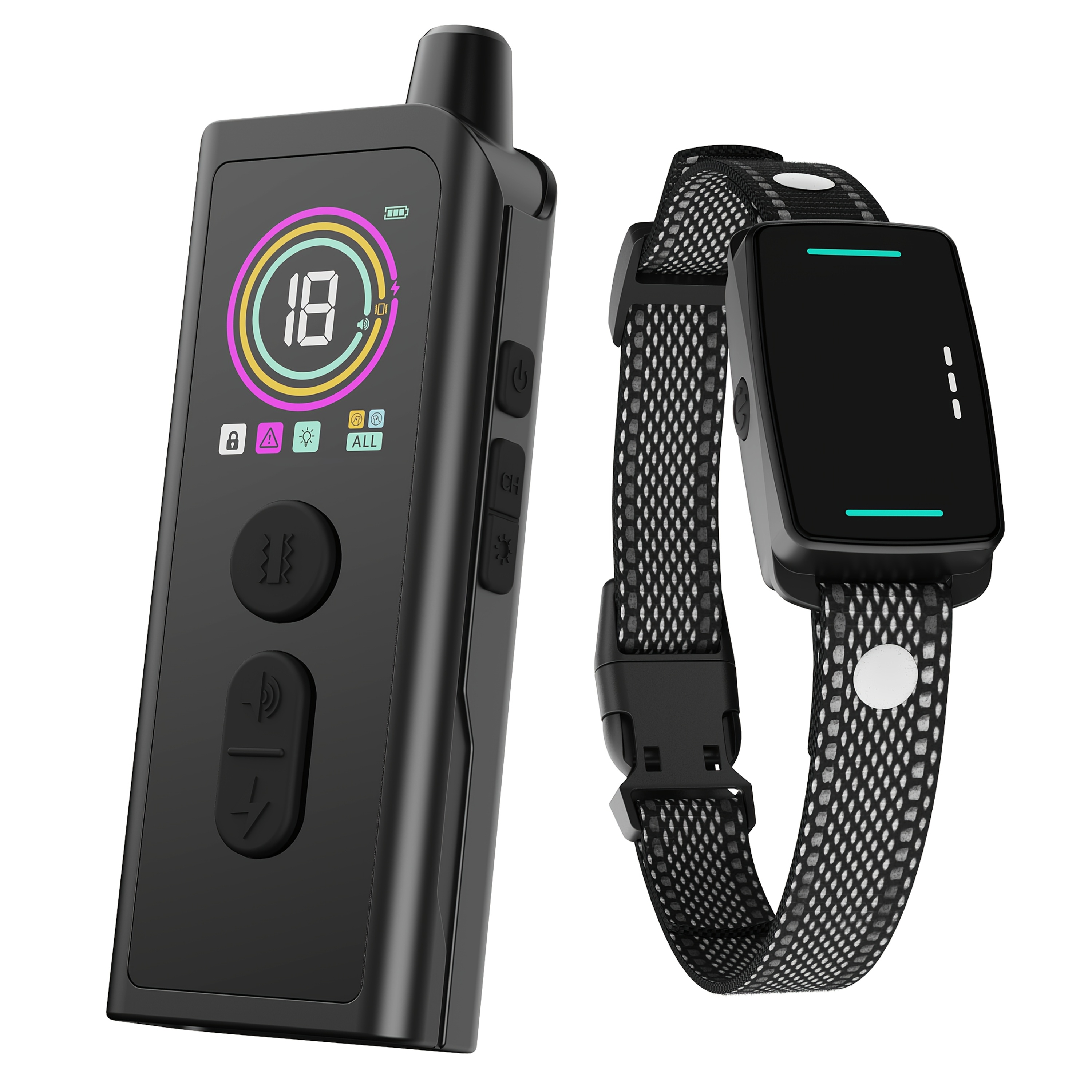 TEMU Dog Training Collar With Remote Control, Color Screen, Electronic Collarrangeupto4218feet, Adjustable Nylon Strap, And Vibration,