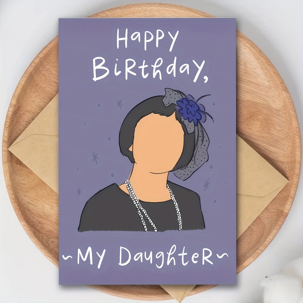 TEMU 1pc Of Minimalist K- Band Cartoon-style Birthday Card, Suitable For Fans, Family, , Colleagues, And Party Dinners - Minimalist Party Invitation