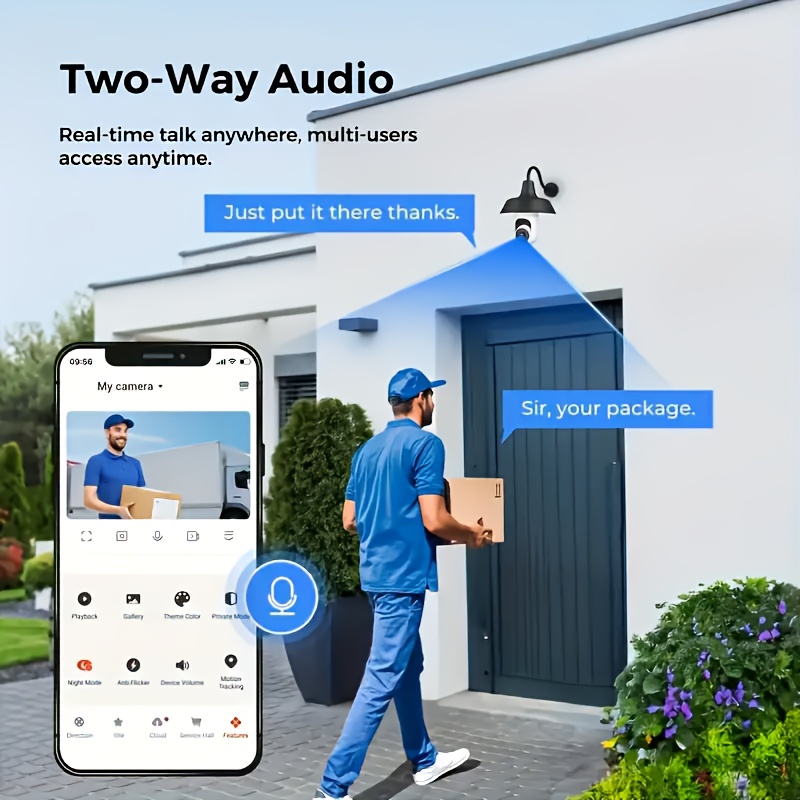 1/2pcs Smart WiFi Bulb /Outdoor, 1440P HD 360° Panoramic Surveillance, Motion Detection Alarm with Two-Way Talk, Night Vision, - Plug & Play Bulb for Home/Hospital/Store Monitoring (App-Control