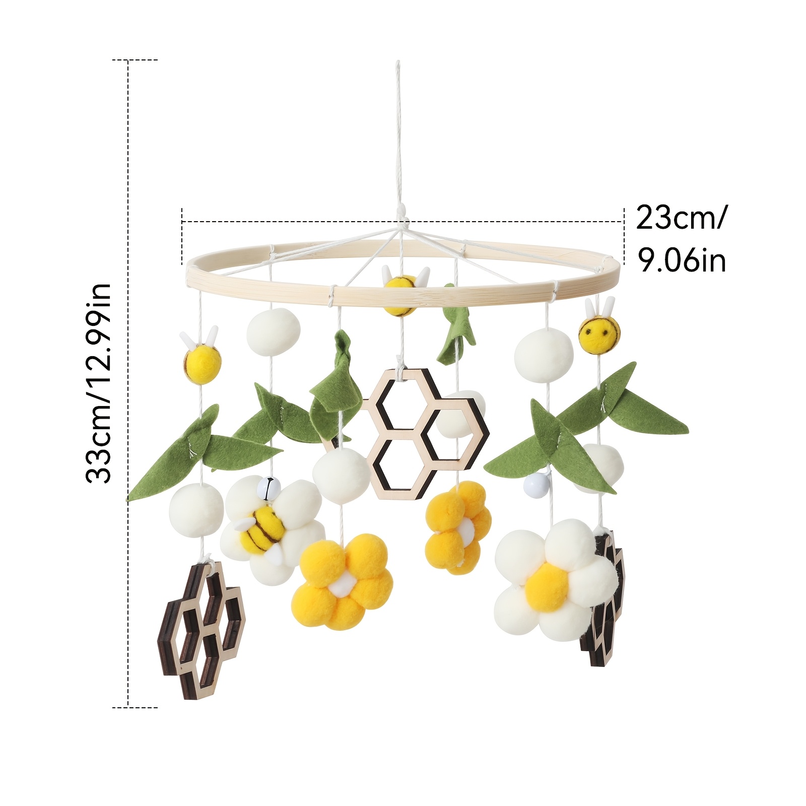 Cute Bee Cartoon Mobile, Hanging Crib Decoration