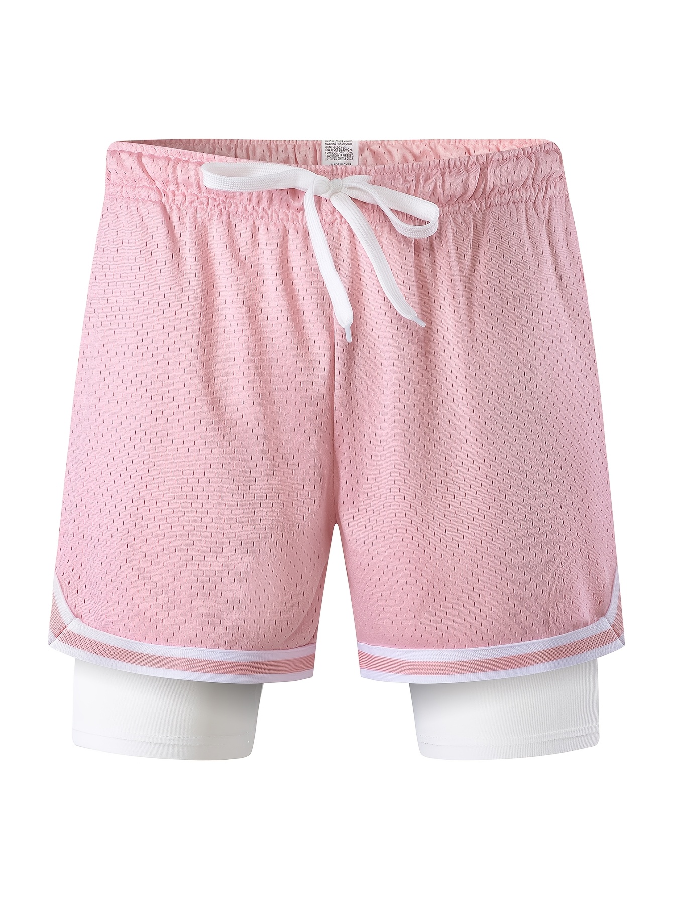 men's lightweight breathable athletic shorts pink white Temu Oman