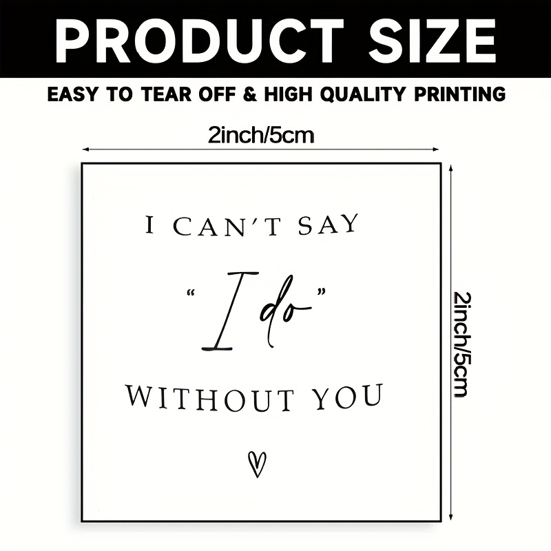 Image of 5.08x5.08cm Vinyl Maid Of Honor Proposal Sticker - "i Say 'i Do' " Sticker Label For Wedding Favors, Valentine's Day, Anniversaries & Birthdays - Gift Decor, Wedding Favor Tags, Elegant Font Style