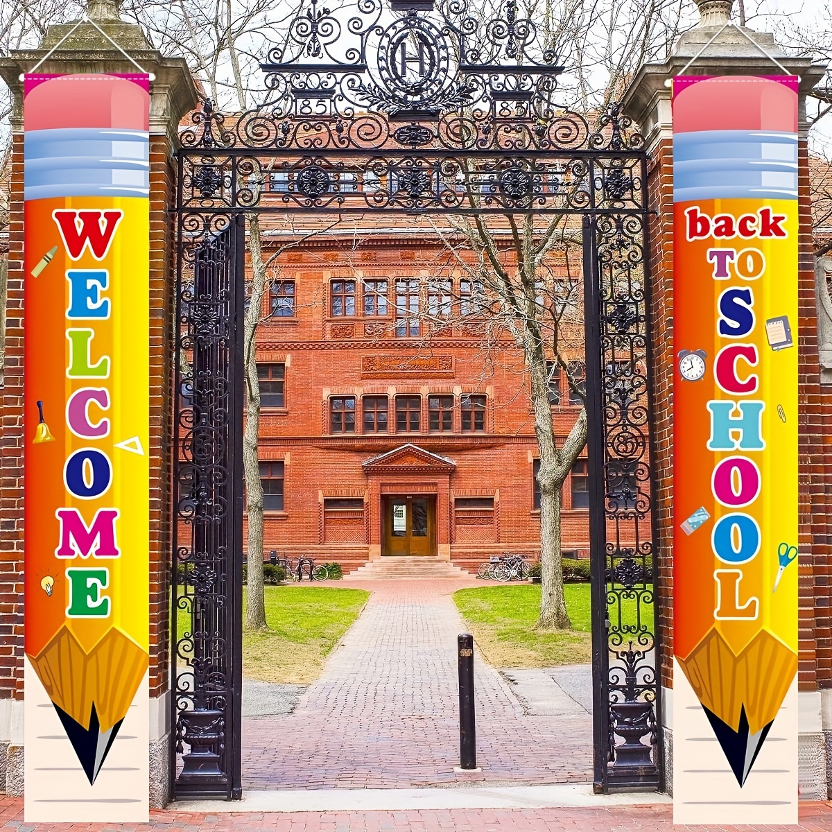 Back To School Banner Decorations - 2-Pack Welcome Signs 71x12 Inch Outdoor Indoor