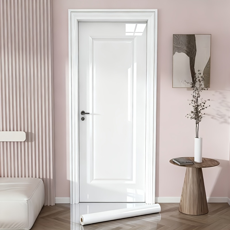 Image of 1 Roll 80cm * 300cm Wooden Wind Wood Grain Sticker Self-adhesive Vinyl Material Suitable For Wooden Doors, , Room Doors, Entrance Doors, Walls, Home Surface Decoration, Renovation And Color Change