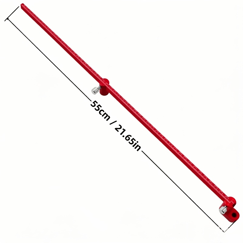 TEMU Aluminum Alloy Adjustable Circle Ruler/circle Compass, 360° Extended For Drawing Arcs And Circles, Rotatable 0–180°, Semi-circle Full-angle