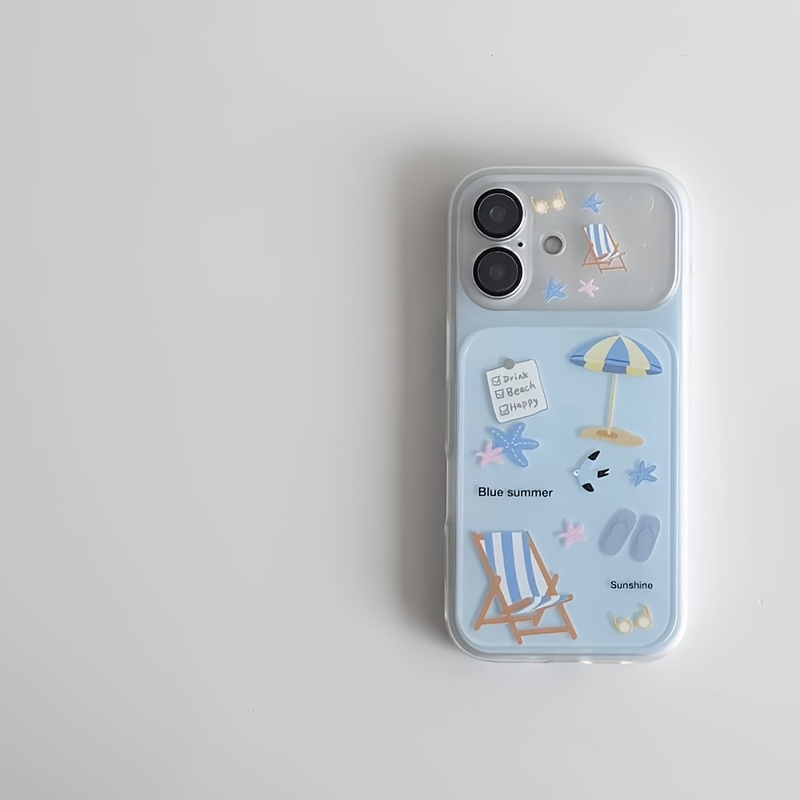 TEMU Phone Case - Solid Color Sheer Instant Transformation Phone Case, Korean Japanese Aesthetic Full Coverage Anti-drop Protective Case, Soft And