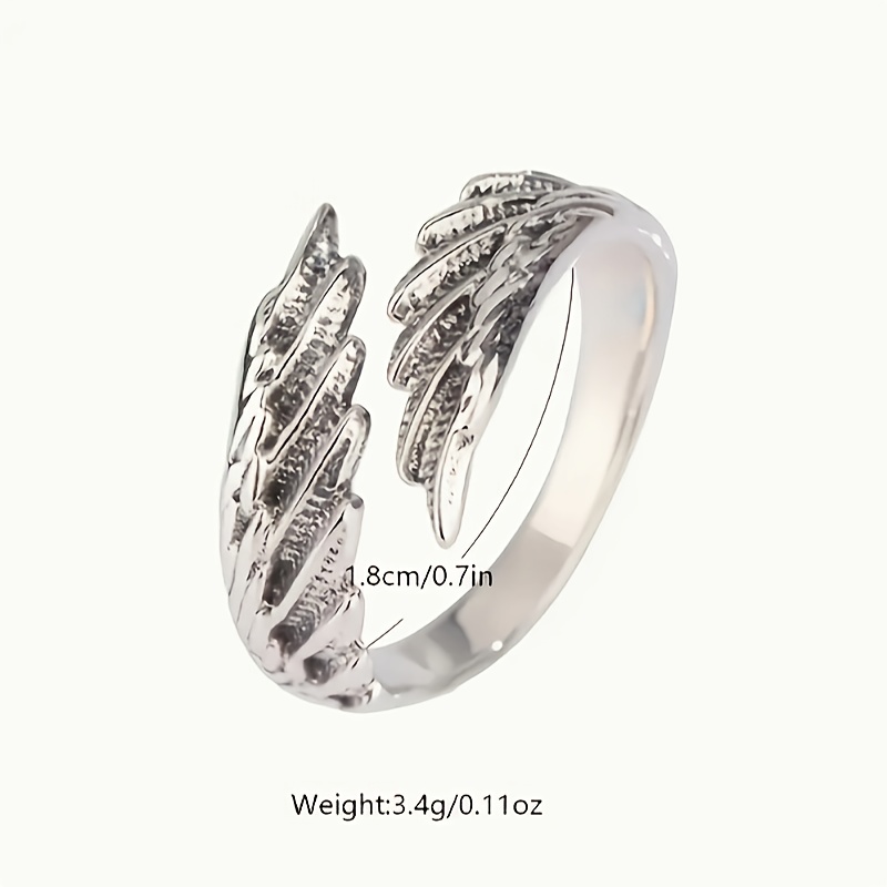 1Pcs Vintage Angel Wings Adjustable Ring Perfect Couple Gift