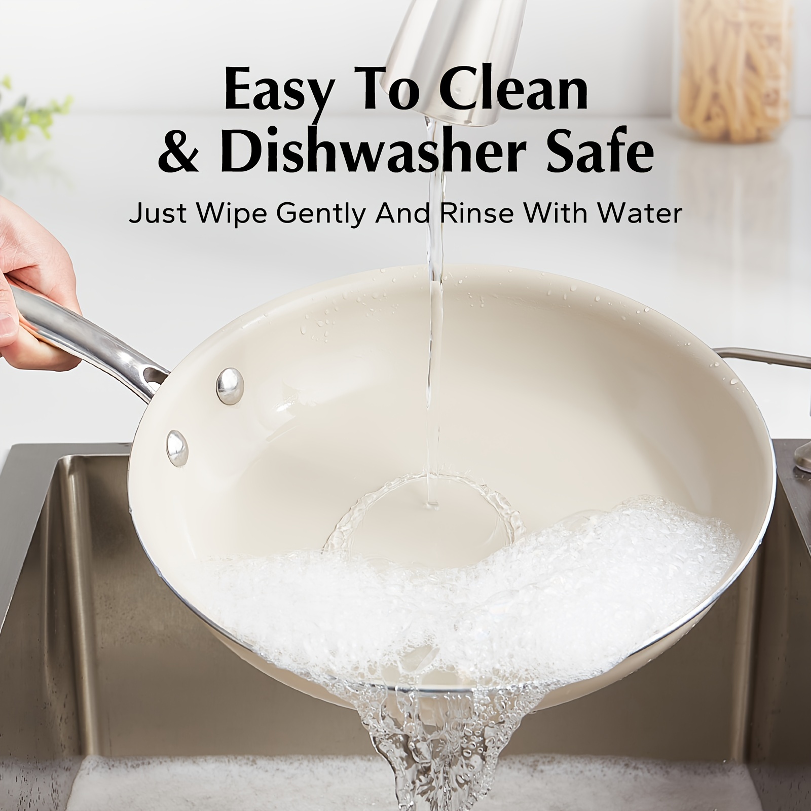 Cookersway Poêle Antiadhésive En Acier Inoxydable, Poêle