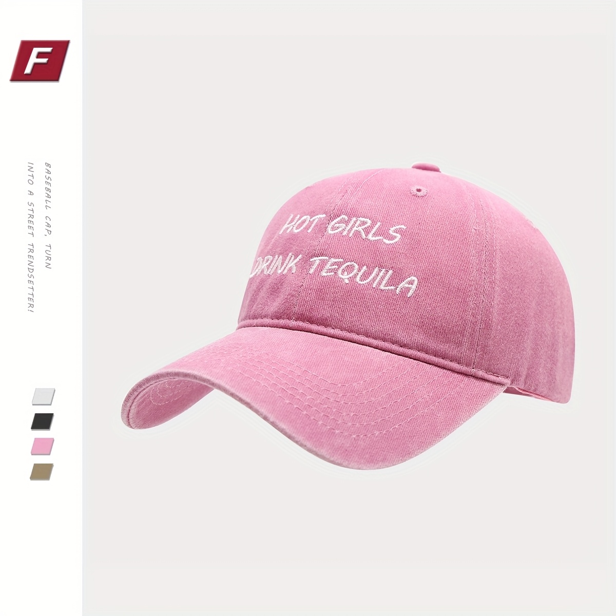 Letter Embroidery Baseball Cap, Comfortable & Washable