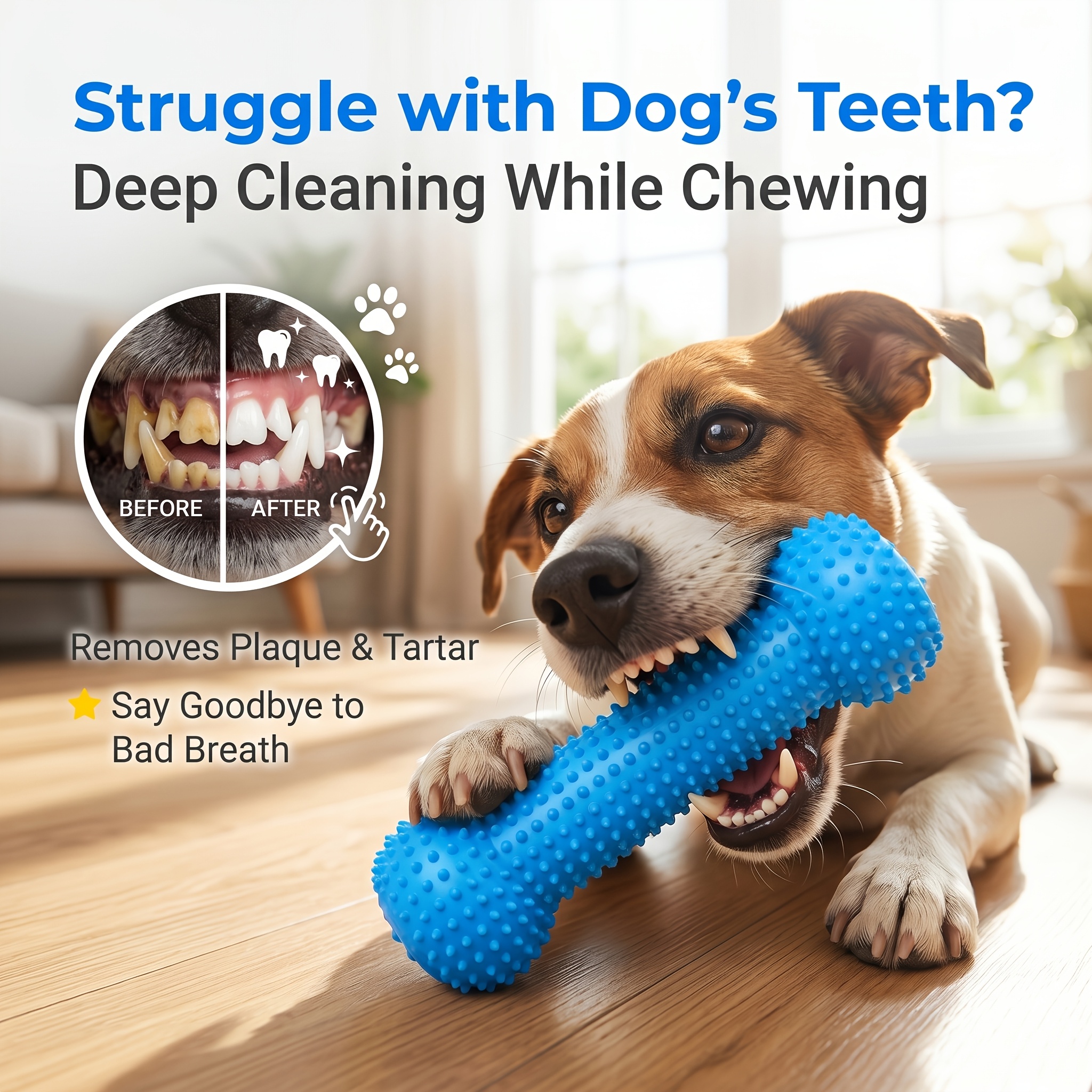pet   and chew stick chew resistant dog teeth brush for cleaning   tied to dogs mouth to help   prevent scratching dog   stick dental cleaning and brushing in one suitable for small to large dogs Product details 5