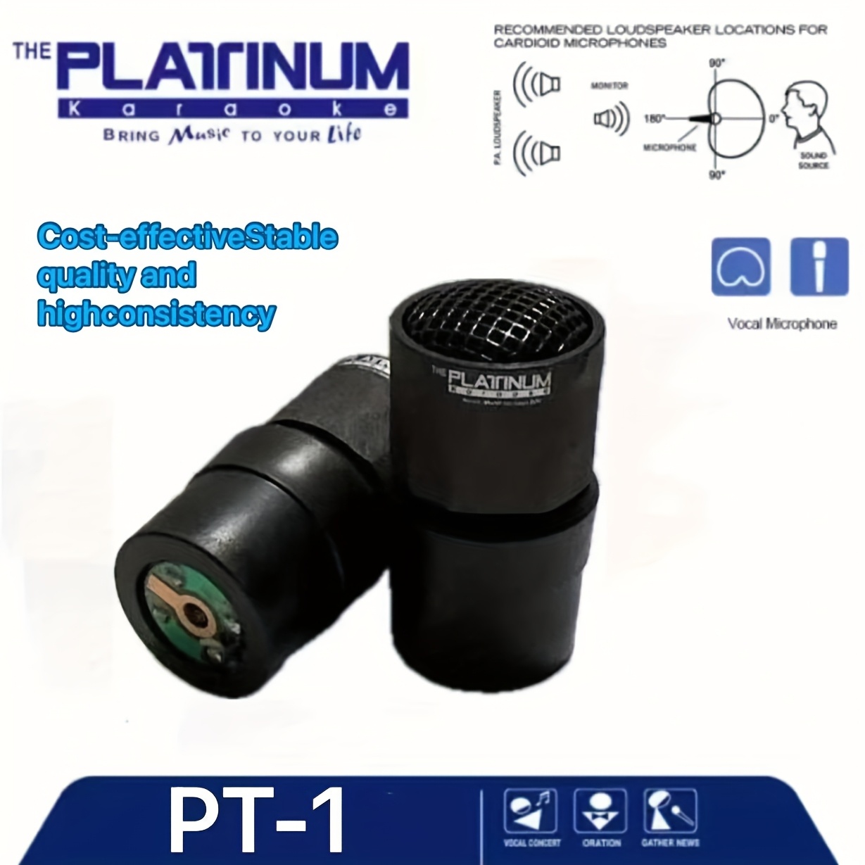 TEMU New Platinum Heavy Duty For Damage Mic Replacement, Professional Audio Parts, Audio Equipment Replacement, Design, Longlasting Durability,