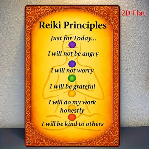 2d flat 2d flat 1pc 20x30cm vintage reiki metal sign rustic yoga wall art design for school meditation decor relaxation poster meditation decor piecevintage wall arteasyhang feature 2d flat