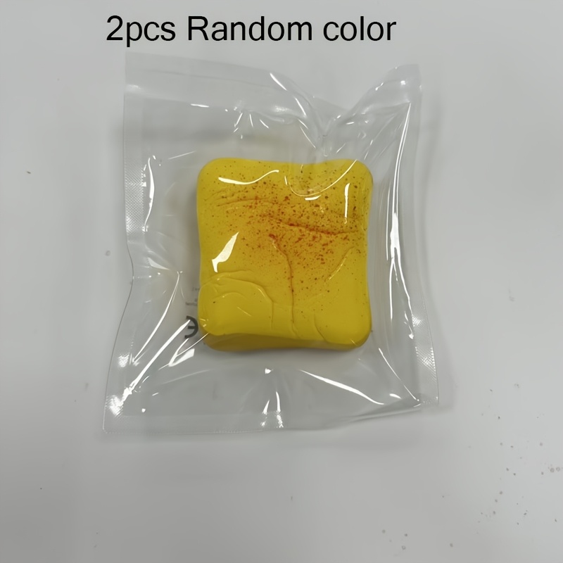 2pcs Slow Rebound Butter Bread , Simulated Food Toy, Realistic Bread Shape With Butter Scent, Soft Stretchy Hand Play Toy, Fidget Toy, Popular Party Favor & Birthday Gift, Random Colors