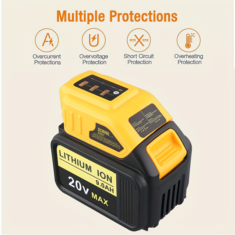 Dual USB Power Source Li-ion Battery Charger Adapter DCB090