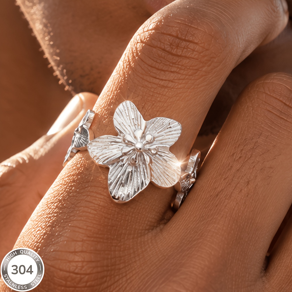 High-Quality 304 Stainless Steel Individual Open Ring, Unisex