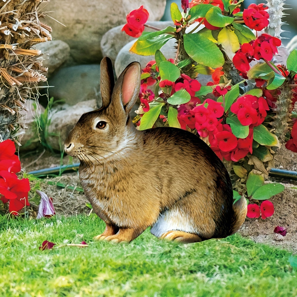 

1pc Rabbit Acrylic Outdoor Garden Stake Yard Art Lawn Decoration Sign