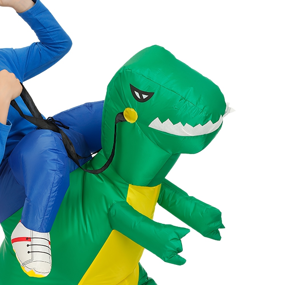 inflatable dinosaur costume for kids inflatable for halloween outfit riding dinosaur dress up costume inflatable t rex costume stylish dinosaur set suitable for halloween parties birthday celebrations     without batteries