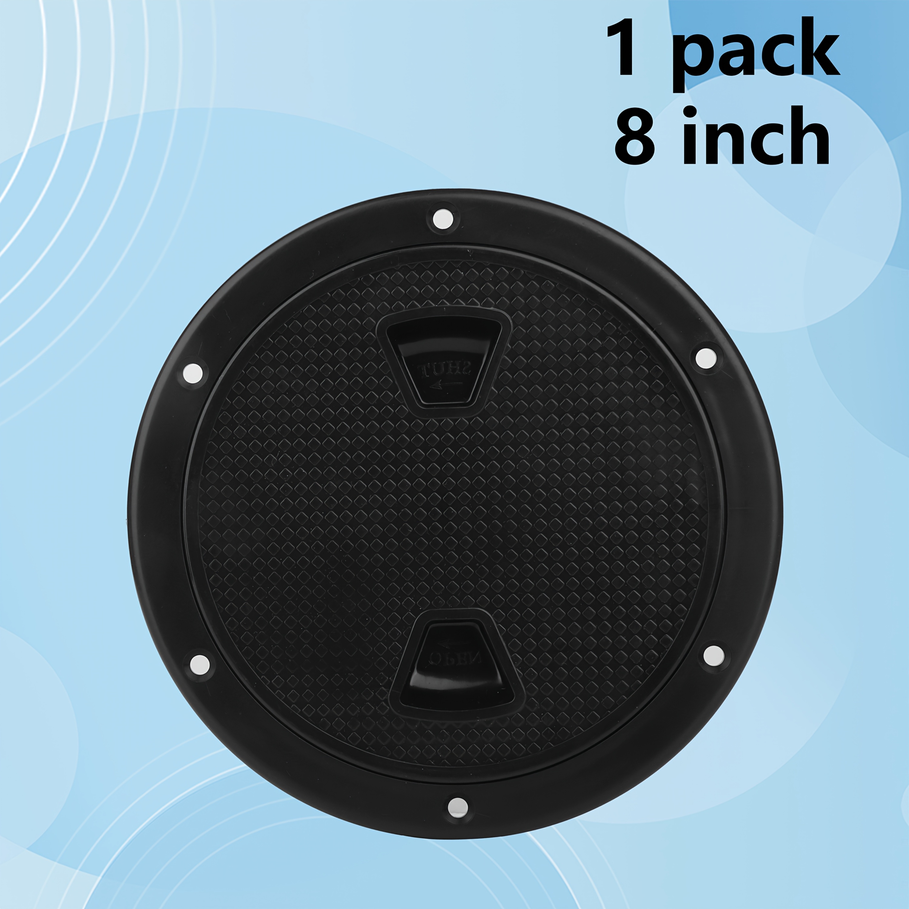 E-shop Rutschfeste Bootsluken mit Abnehmbarem Deckel in Rehform - Schwarze Runde Inspektionsluken für Schiffe und Yachten, Größen 4", 6", 8