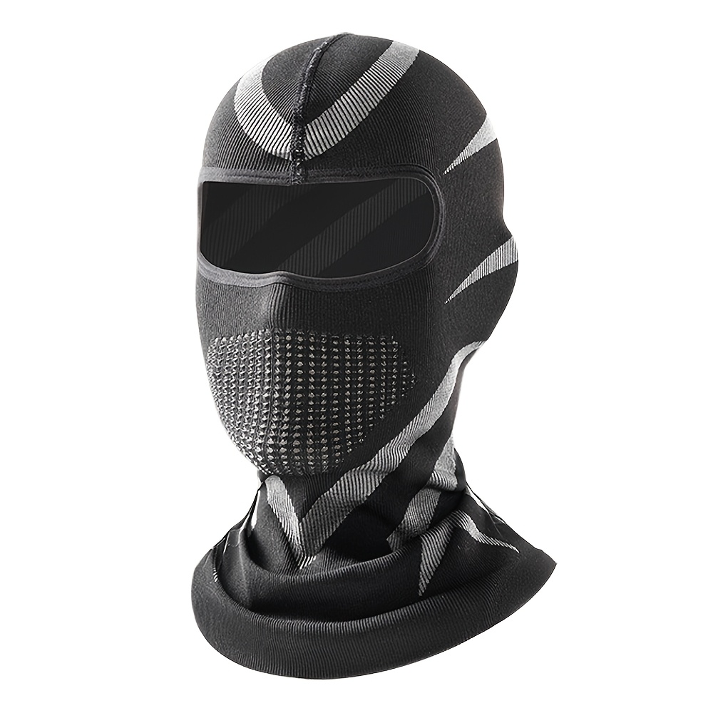 TEMU Unisex Outdoor Sports Full Face Mask For Skiing, Cycling, And Running, Featuring A Warm Balaclava Hat Elastic And Breathable