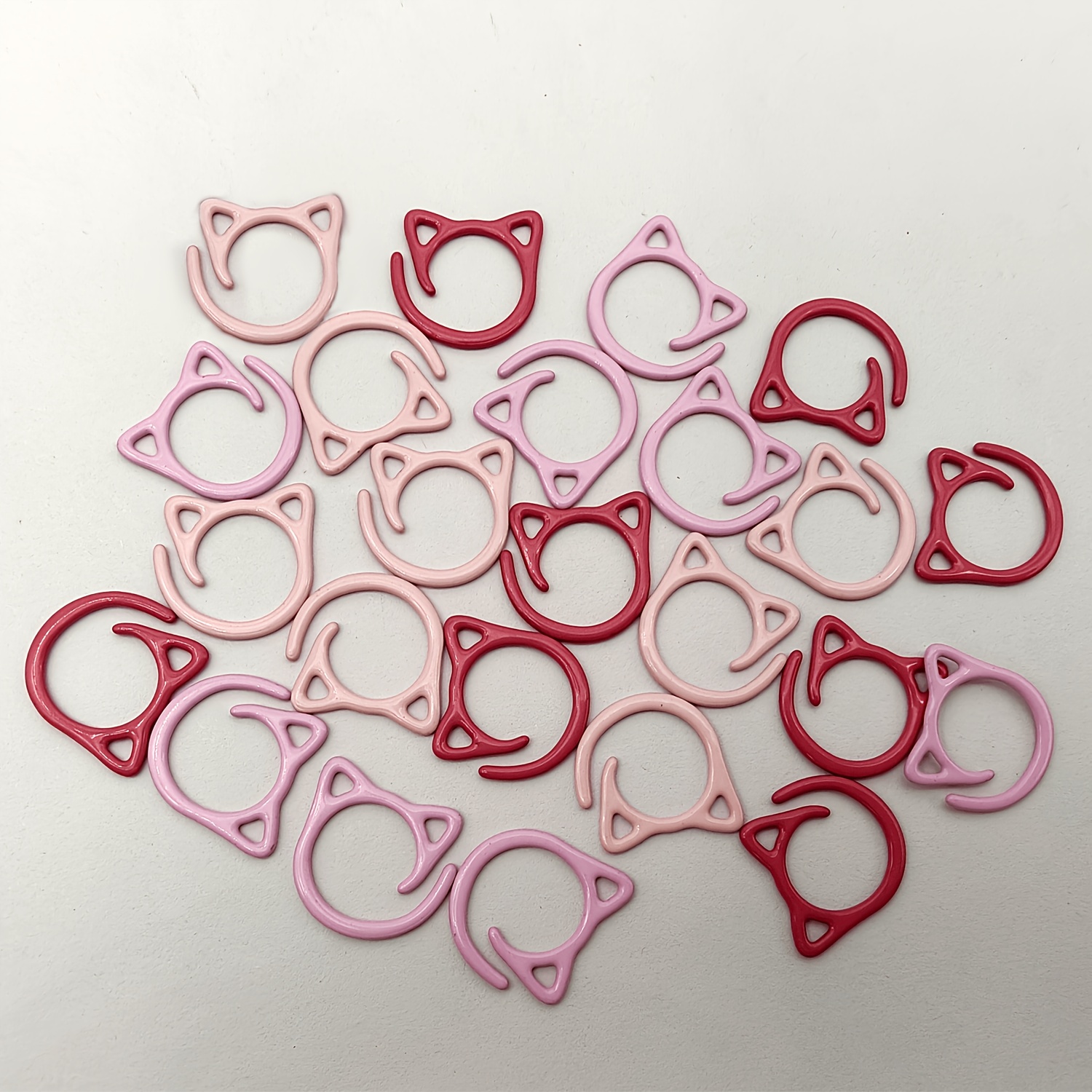 TEMU 24-48pcs Metal Cat-shaped Knitting Marker Buttons Cat-shaped Enamel Marker Buttons For Fixing Knitting Positioning And Locking Function Sewing