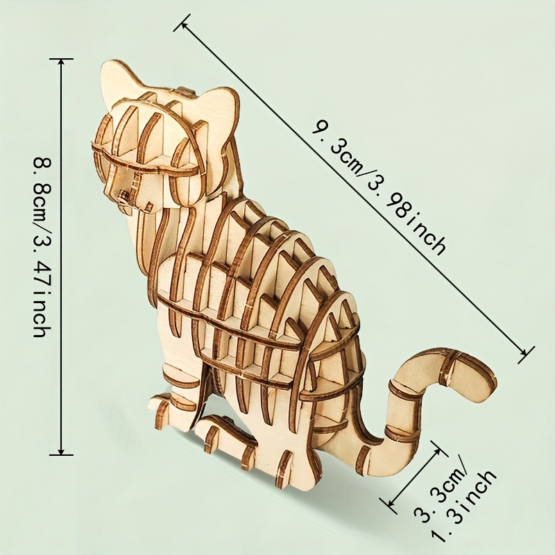 3d Three-dimensional Puzzles For, Creative Puzzle Models, Assembly Craft Kits, Desktop Animal Decorations Featuring Sheep, Dogs, Pandas, Cats, And , Perfect For Birthday And Holiday Gifts.