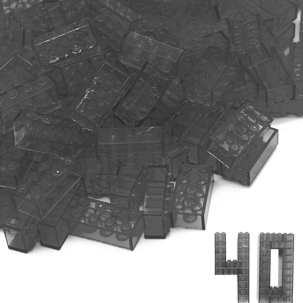 40pcs 2x4 High Brick Small Particle Building Blocks ABS Material