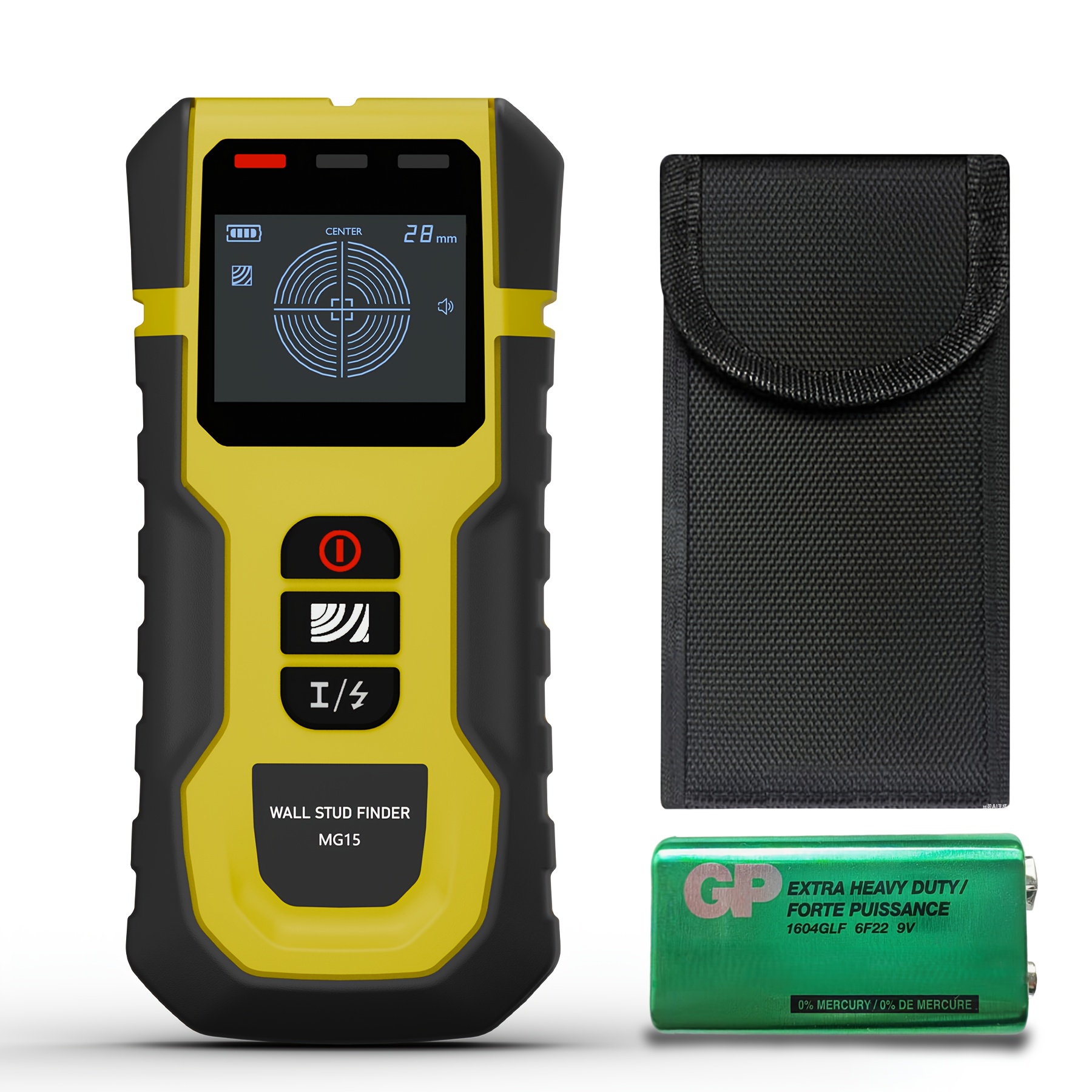 E-shop Professioneller Wandscanner mit hochauflösendem LCD-Display, detektiert präzise Holz, AC-Leitungen, Metallnägel, Balken, Rohre und Kanten,