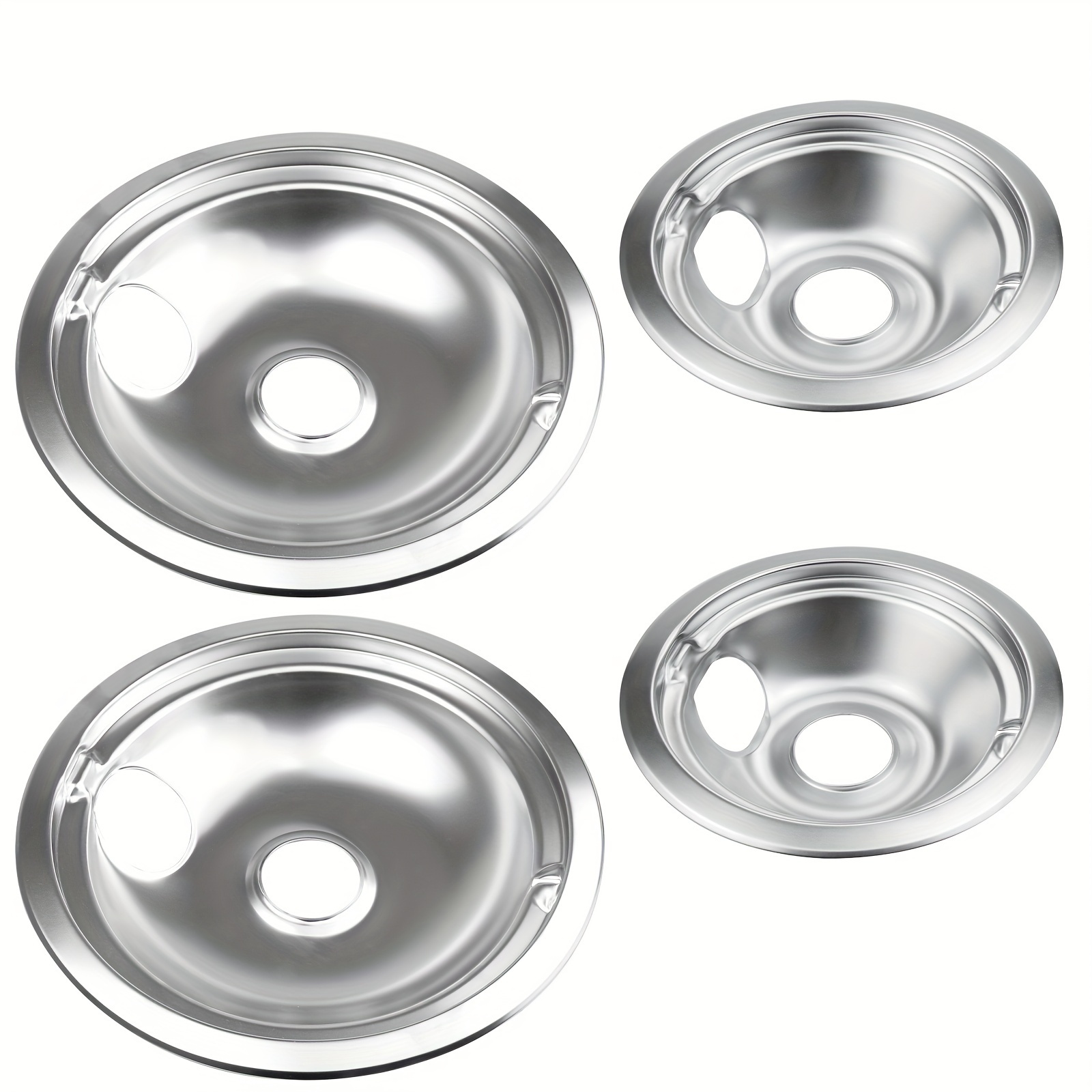 WB31M15 & WB31M16 Drip Pans Compatible Replacement for GE/Hotpoint Electric Range Stove Burner Covers General Electric Stove Parts & Hotpoint Stove