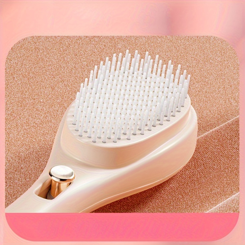 360 surround brush detangling hair brush anti static portable retractable hair brush scalp massager and   cleaner   easy to clean plastic bristles hair brush multiple colors   details 2