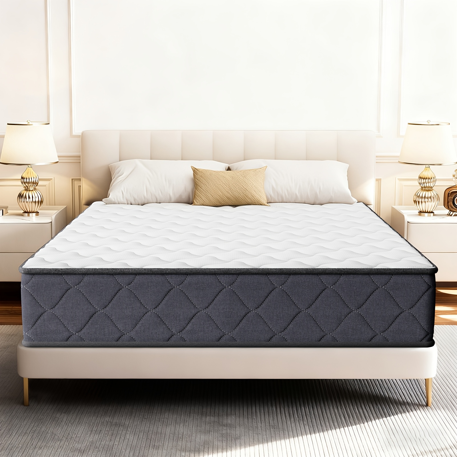 TEMU Matelas DEWINNER 90x190, 160x200, 180x200, Matelas en éponge et confortable, Technologie d'absorption des chocs, Surface de couchage respirante,