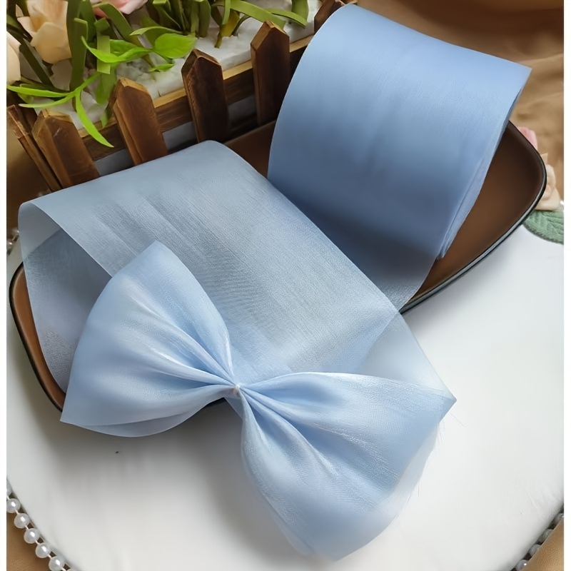 E-shop 3 Yards (106,3 Zoll) Perlglänzendes Meerjungfrauenschwanzband - 8 cm breites Perl-Garn Schleifenmaterial, geeignet für Bastelarbeiten,