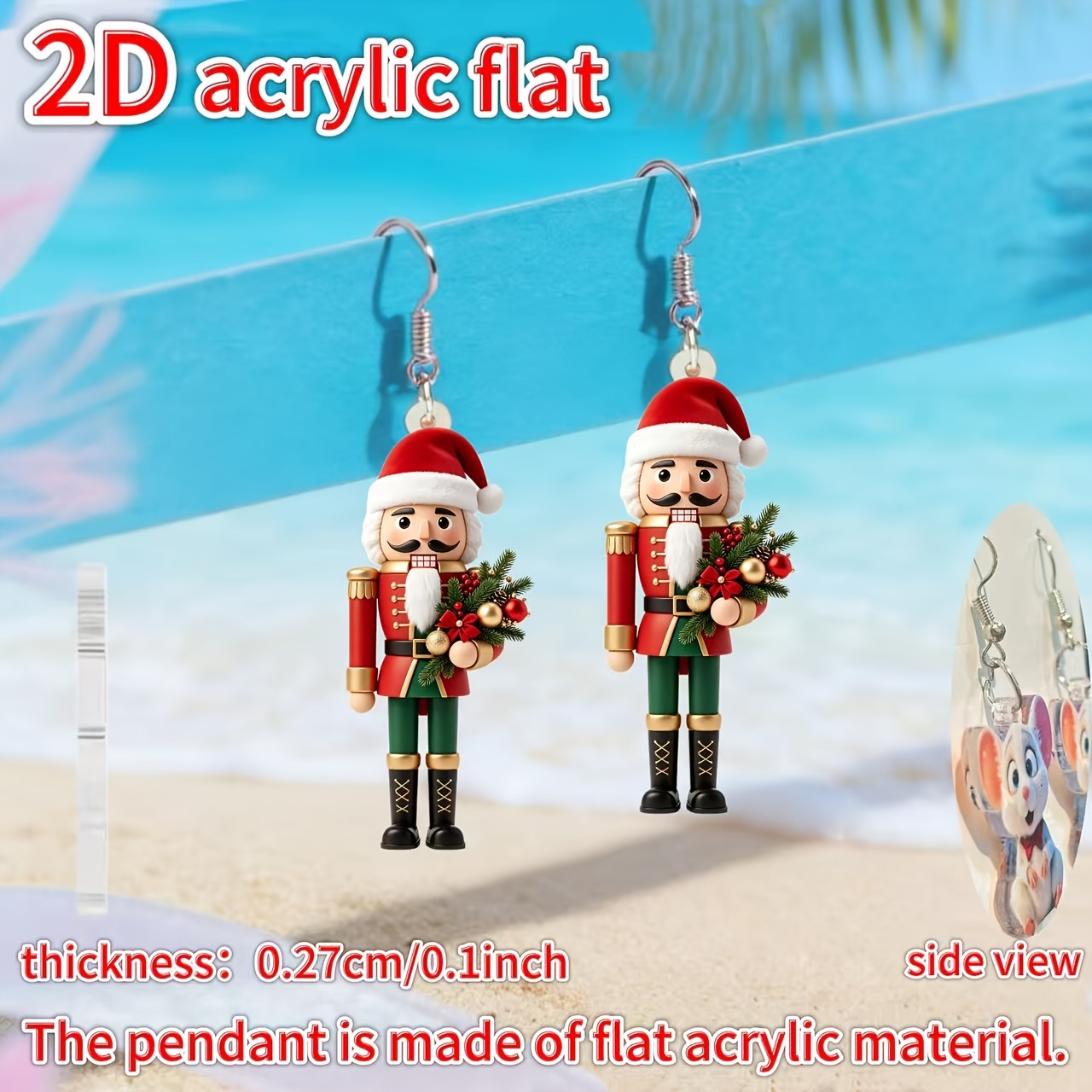 2026 Nutcracker Design Christmas Earrings, Fun Holiday Fashion
