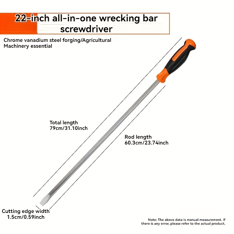TEMU Industrial-grade -duty Screwdriver Set Flathead & Bits - Durable Metal Construction