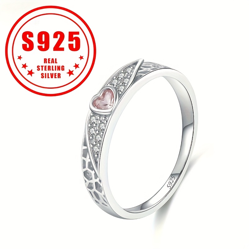 

S925 Sterling Silver Retro Love Ring Men's And Women's Pattern Temperament Literary Style With Index Finger Ring.1.66g/0.06oz