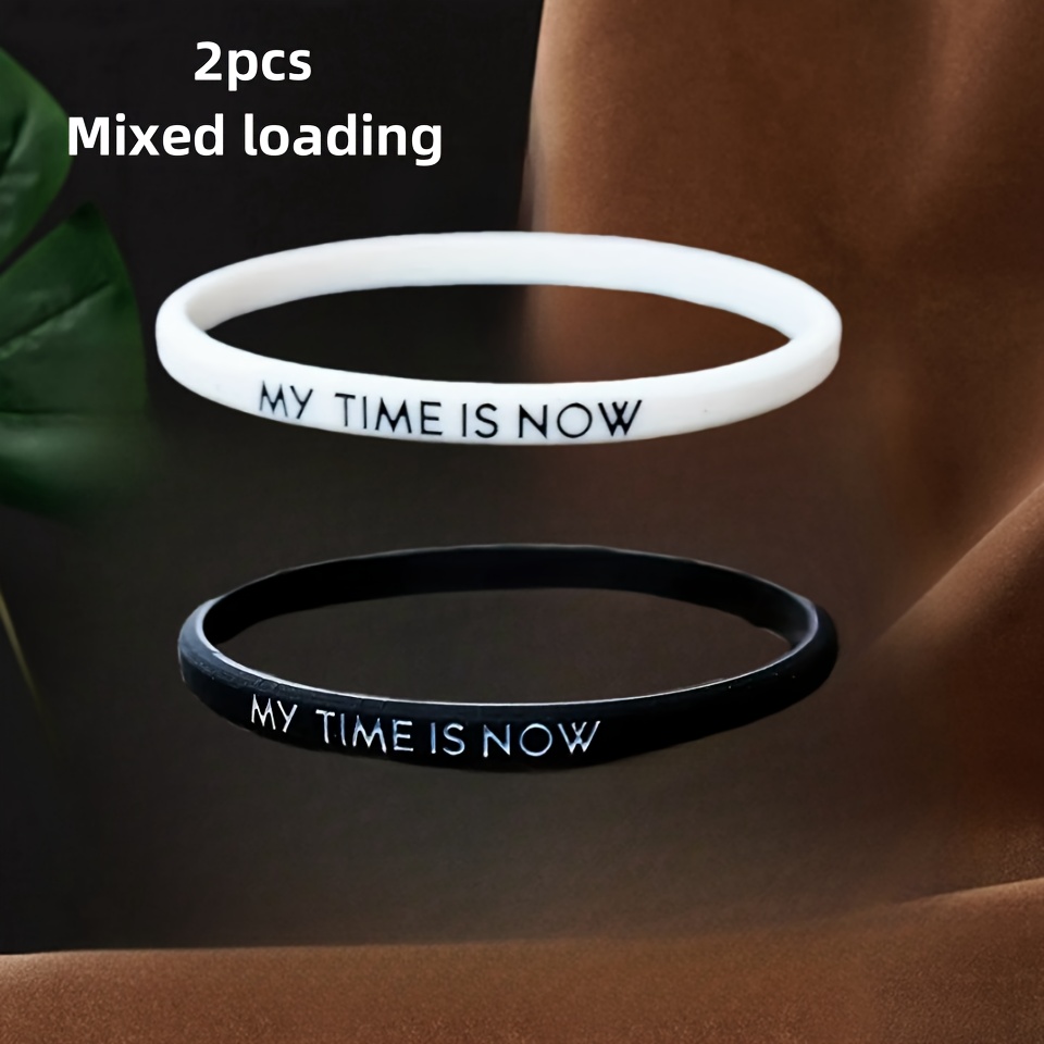 E-shop 2er-Pack ultradünne Armbänder für Paare, Sportarmbänder, Motivationsarmbänder, leichte Armbänder, geeignet für Männer und Frauen, geeignet als