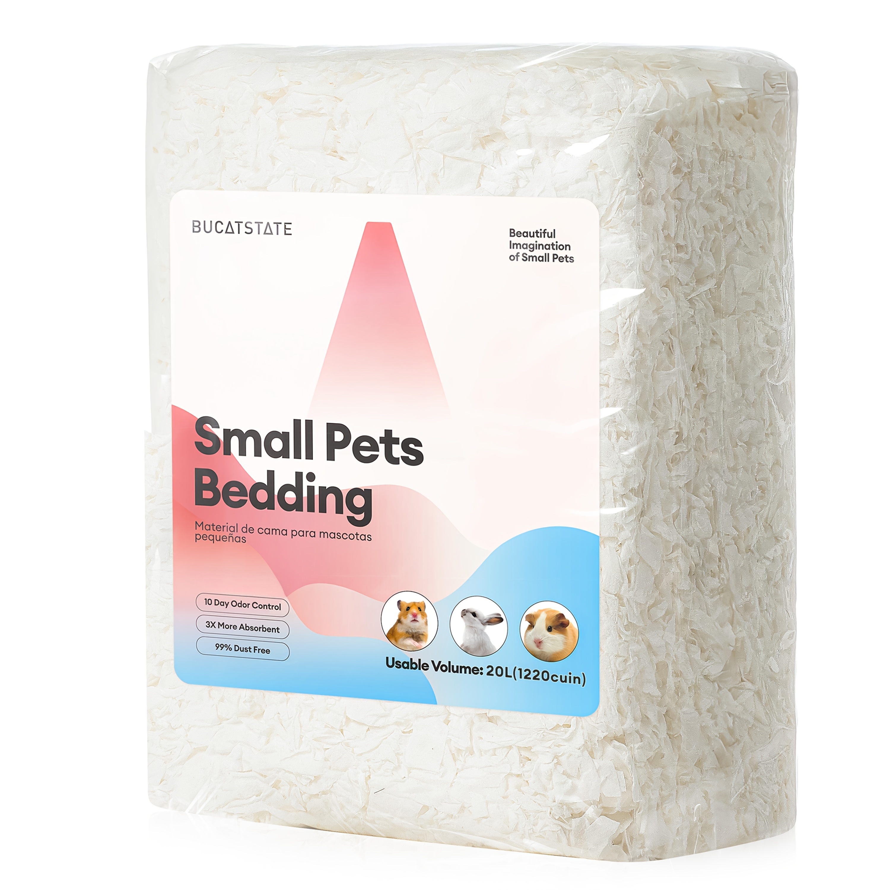 E-shop BUCATSTATE 20L Papierstreu für Hamster & Kleintiere - 99% staubfrei, ultraweich, geruchskontrollierend | Ideal für Hamster, Ratten, Syrische/,