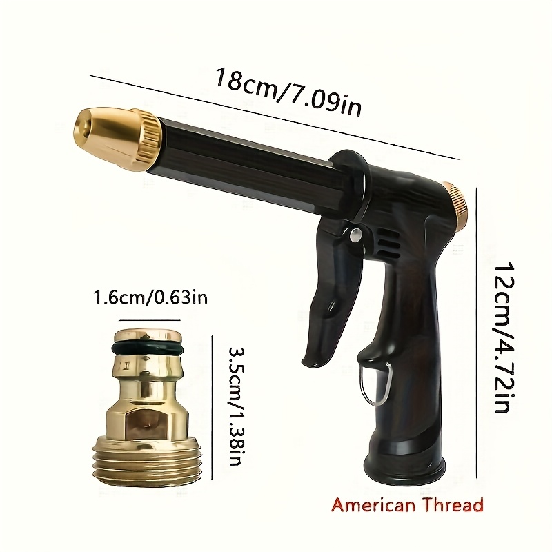 1pc high pressure motorcycle car wash gun durable plastic construction adjustable nozzle with garden hose connector ergonomic grip suitable for bikes vehicles suvs trucks heavy duty manual cleaning tool multi functional outdoor sprayer essential for   pressure washer accessories gun vehicle maintenance versatile sprayer   tool truck drivers       sprayer truck owners 4
